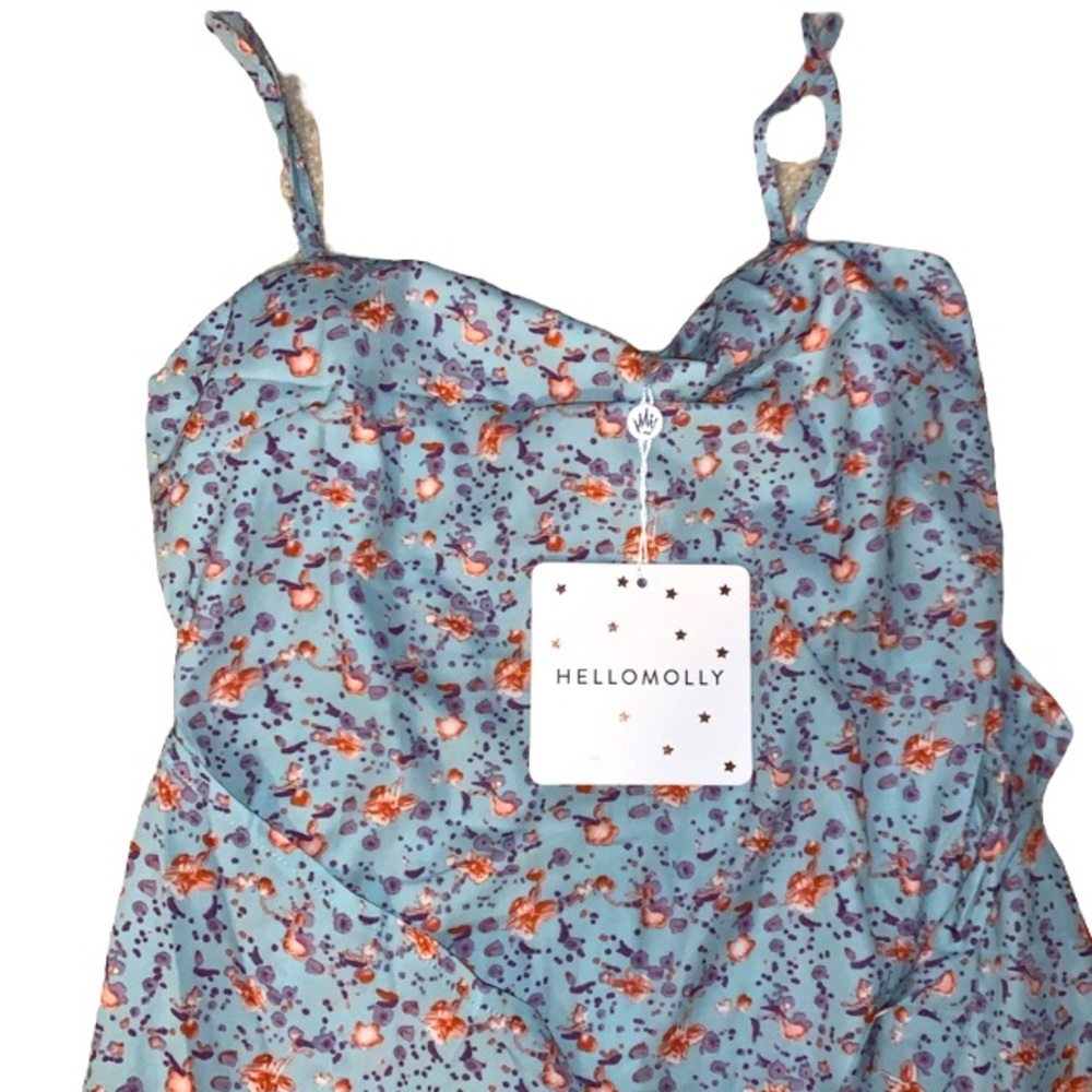Hello Molly ruffle wrap tie mini dress size large - Picture 6 of 8
